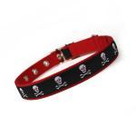 black and red skull and cro..